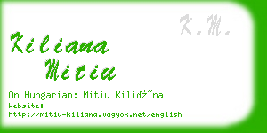 kiliana mitiu business card